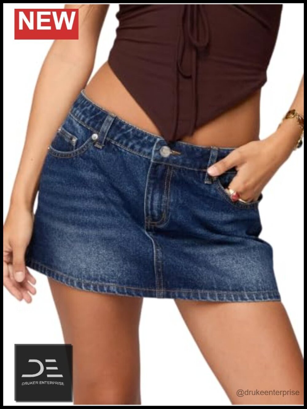 Stretchy Mini Skort with Cooling Shorts Low Waist Side Slit Skirt